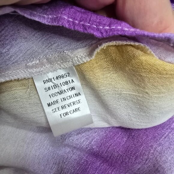 NWT Love In High-Low Rainbow Kimono Swim Beach Cover Up - Picture 9 of 9